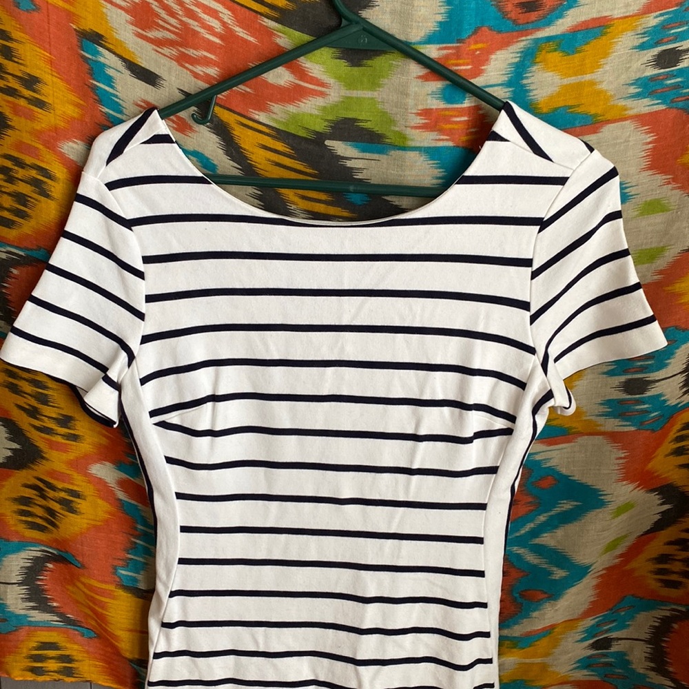 Banana Republic Black & White Striped Dress - Size 6